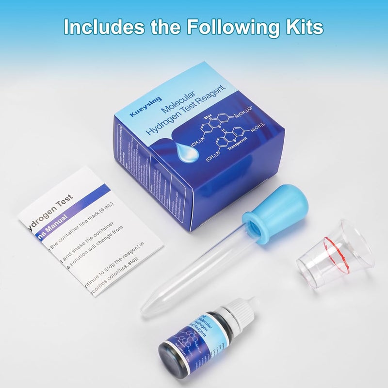 Kueysing Hydrogen Test Reagent，Dissolved Hydrogen Test Reagent ，H2Blue，Test The Concentration of Hydrogen Molecules in Water - Image 3